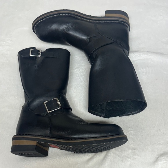 Men\'s Black Leather Buckle Boots main image 8